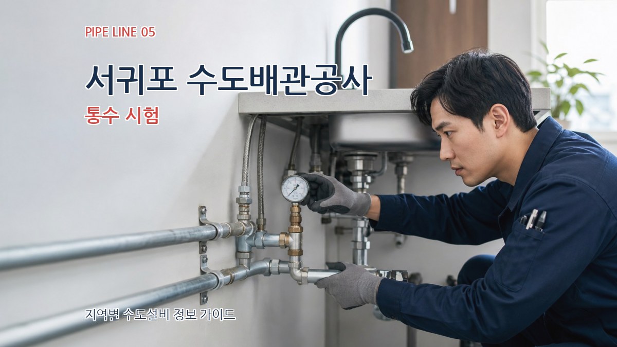 서귀포 수도배관공사 통수 시험