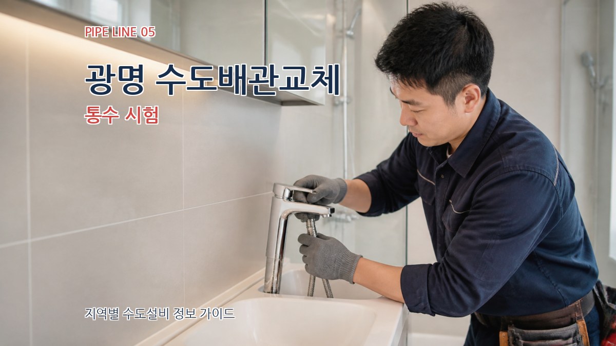 광명 수도배관교체 통수 시험