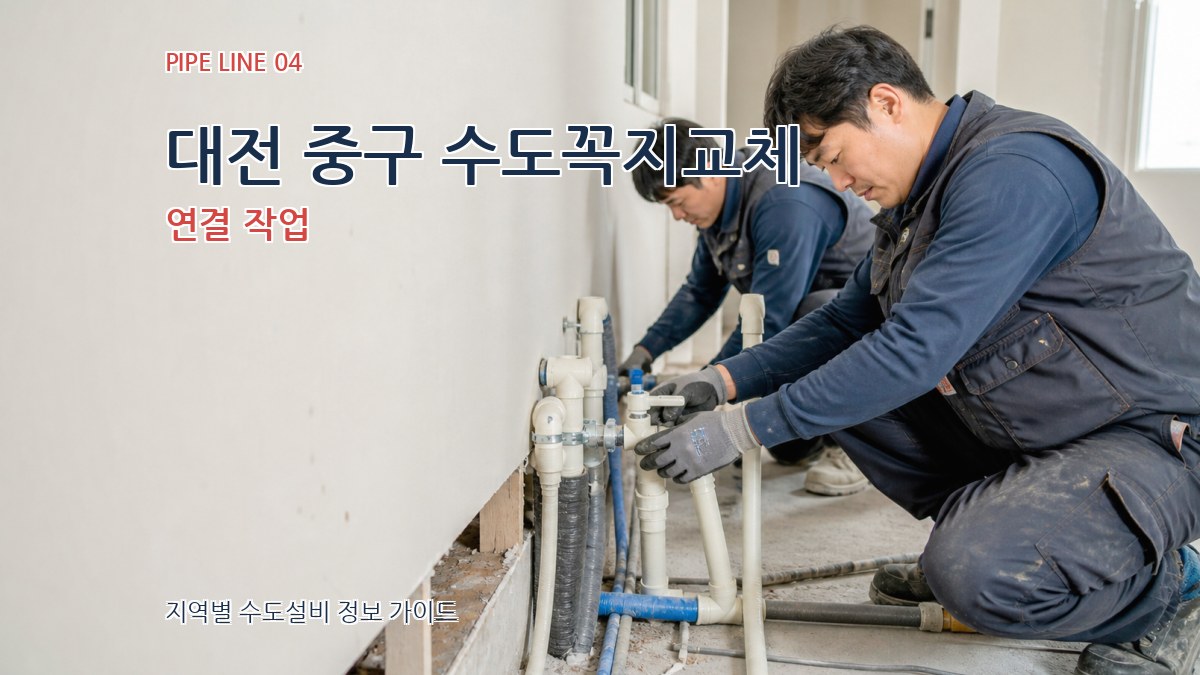 대전 중구 수도꼭지교체 연결 작업