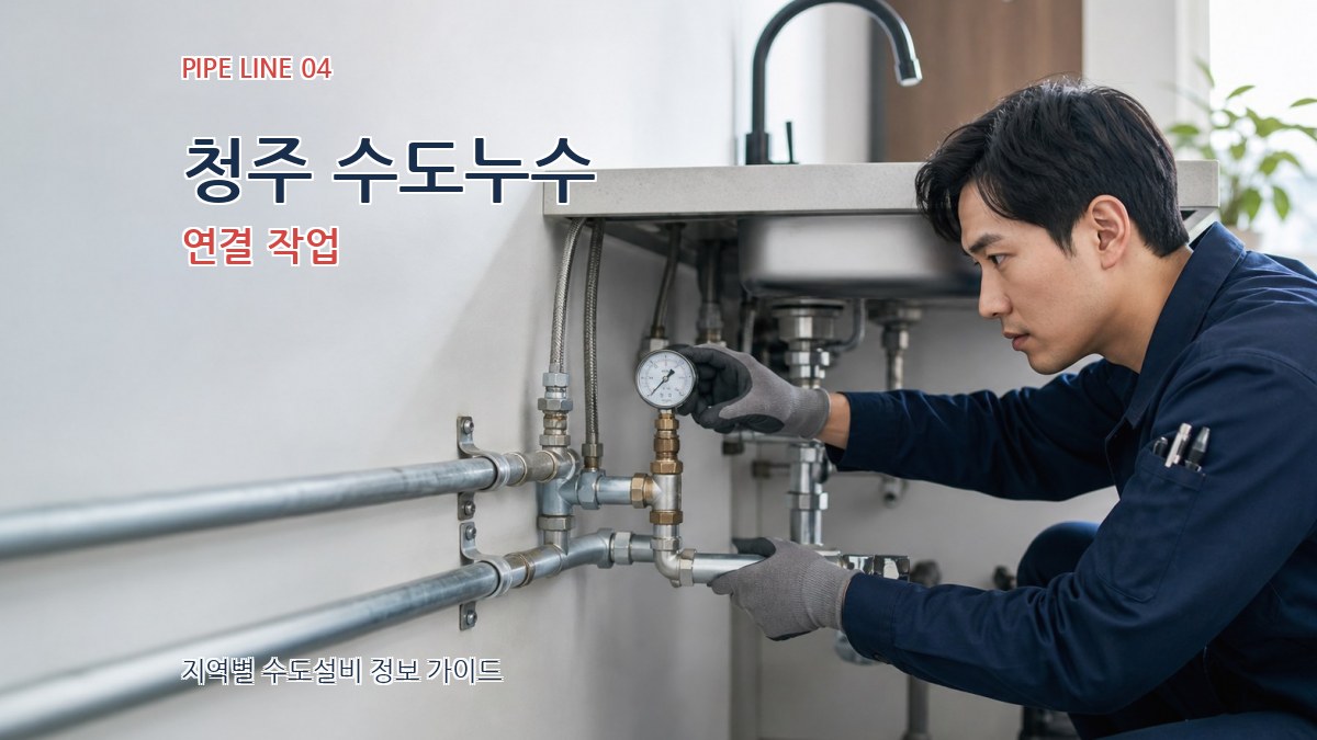 청주 수도누수 연결 작업