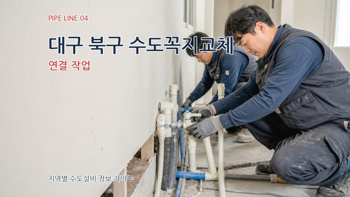 대구 북구 수도꼭지교체 연결 작업