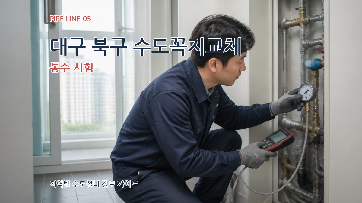 대구 북구 수도꼭지교체 통수 시험