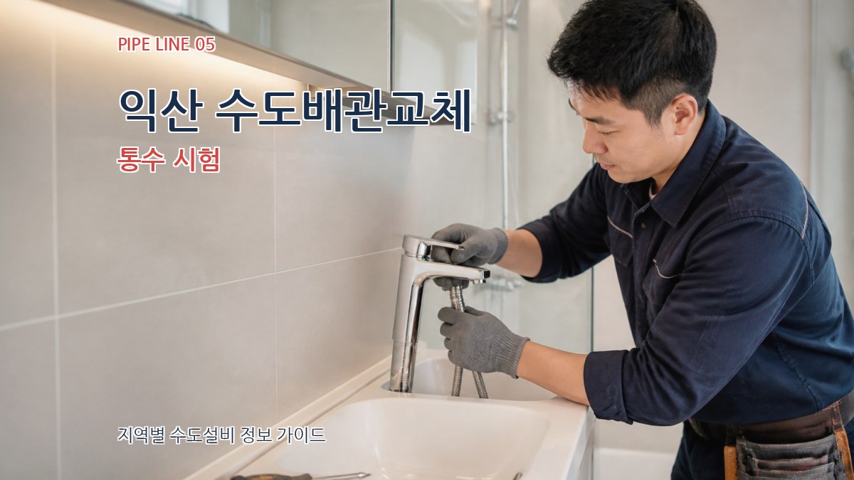 익산 수도배관교체 통수 시험