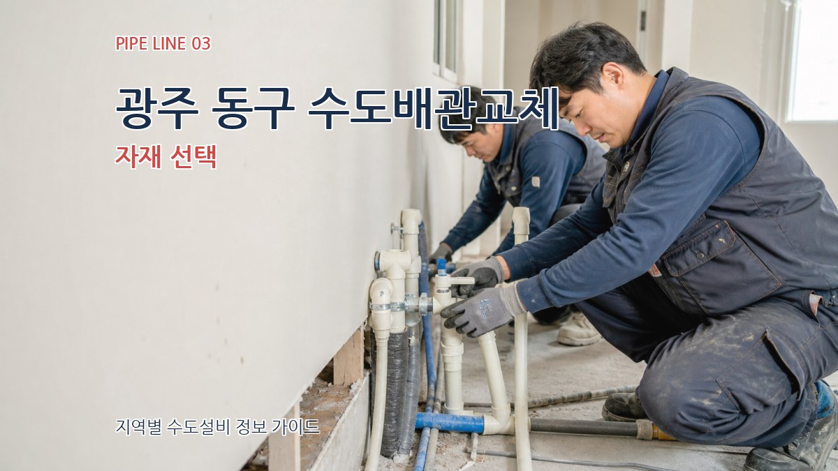광주 동구 수도배관교체 자재 선택