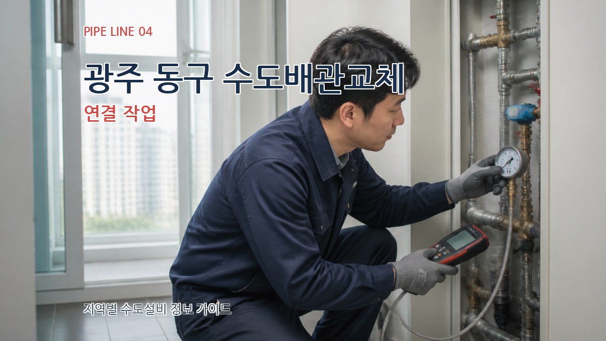 광주 동구 수도배관교체 연결 작업
