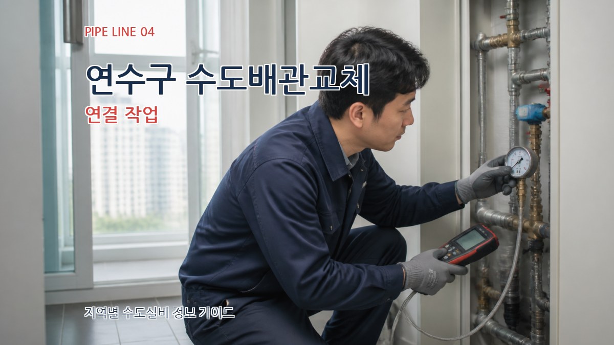 연수구 수도배관교체 연결 작업