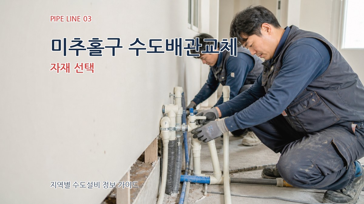 미추홀구 수도배관교체 자재 선택