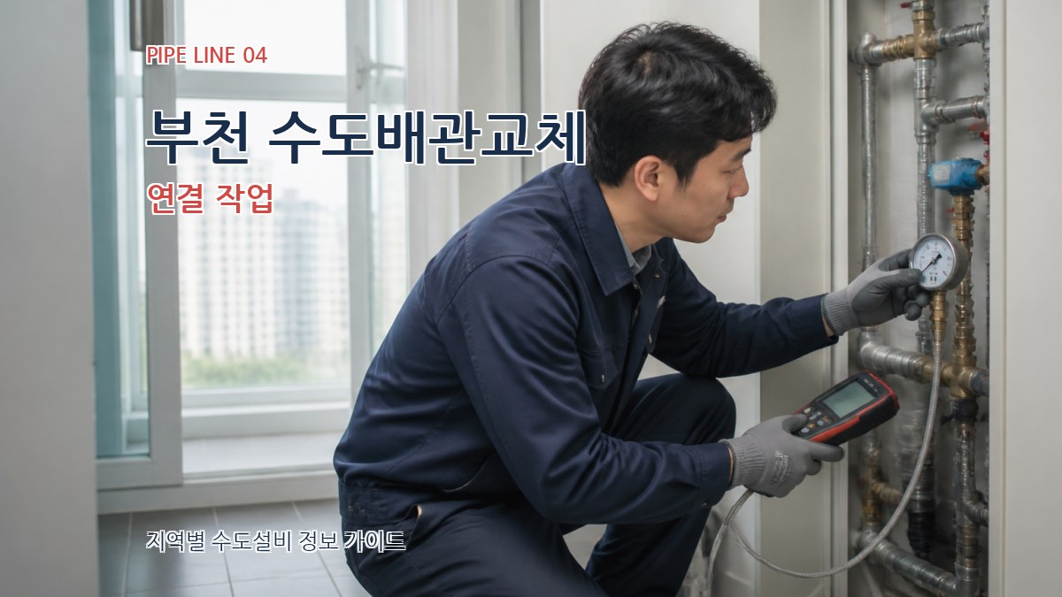 부천 수도배관교체 연결 작업