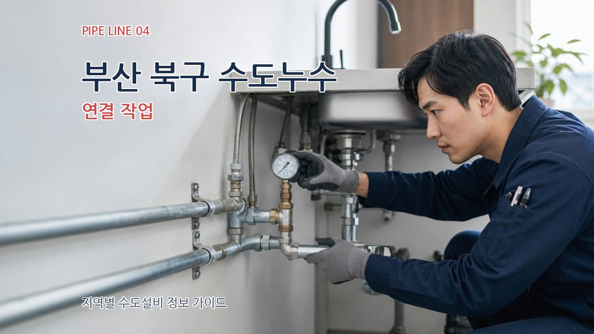 부산 북구 수도누수 연결 작업
