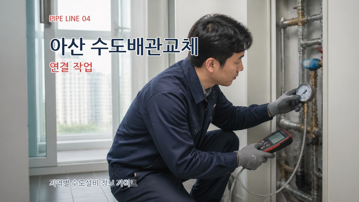 아산 수도배관교체 연결 작업