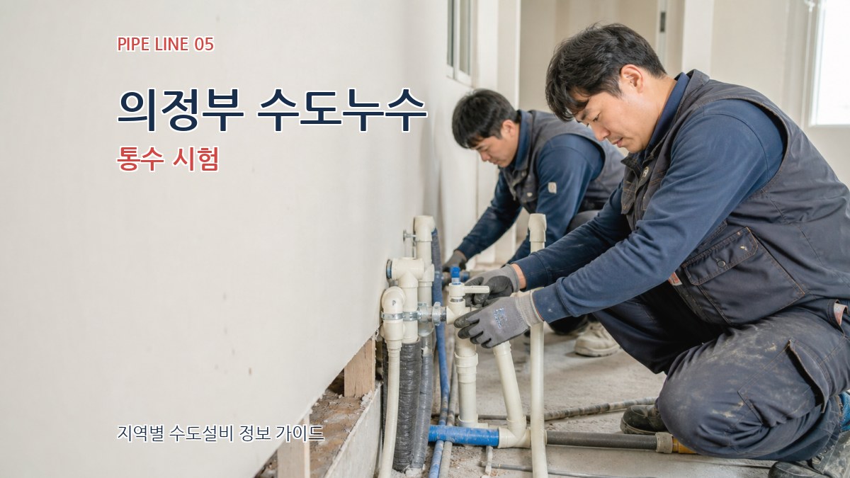의정부 수도누수 통수 시험