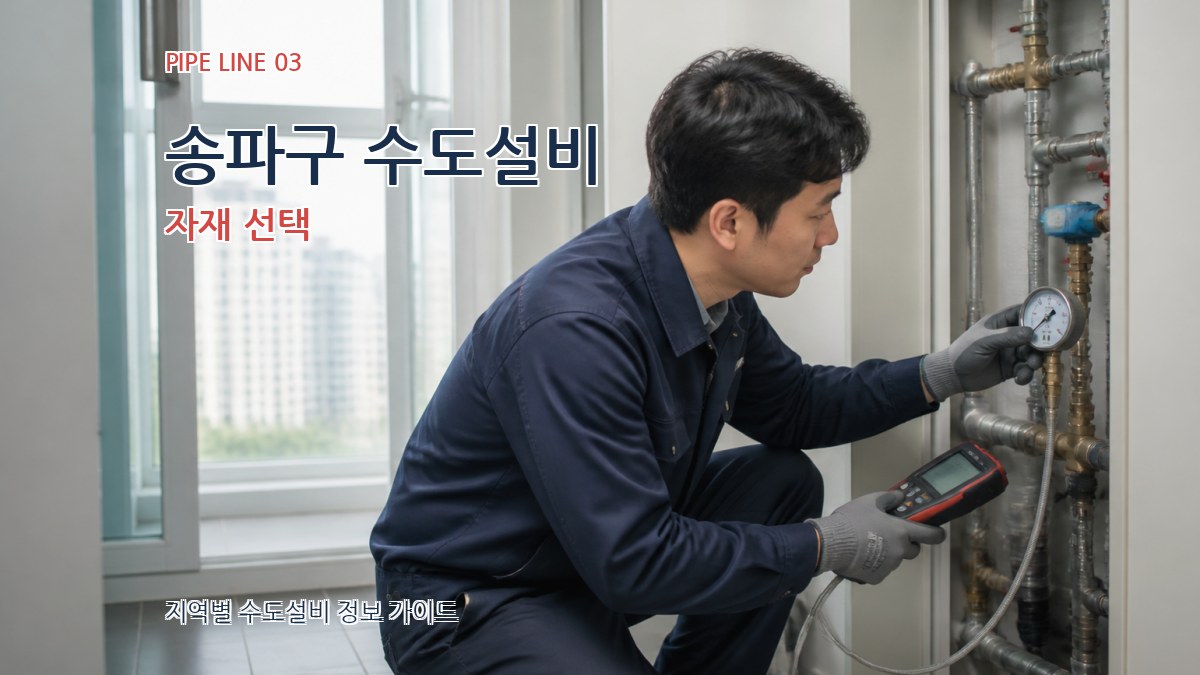 송파구 수도설비 자재 선택