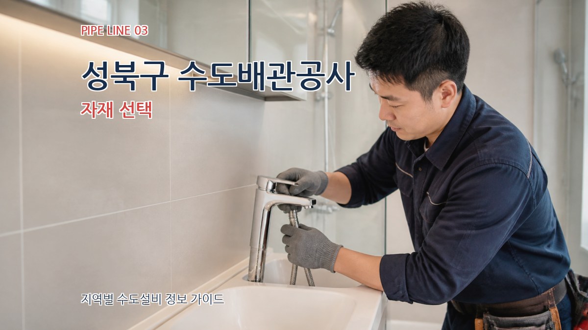 성북구 수도배관공사 자재 선택