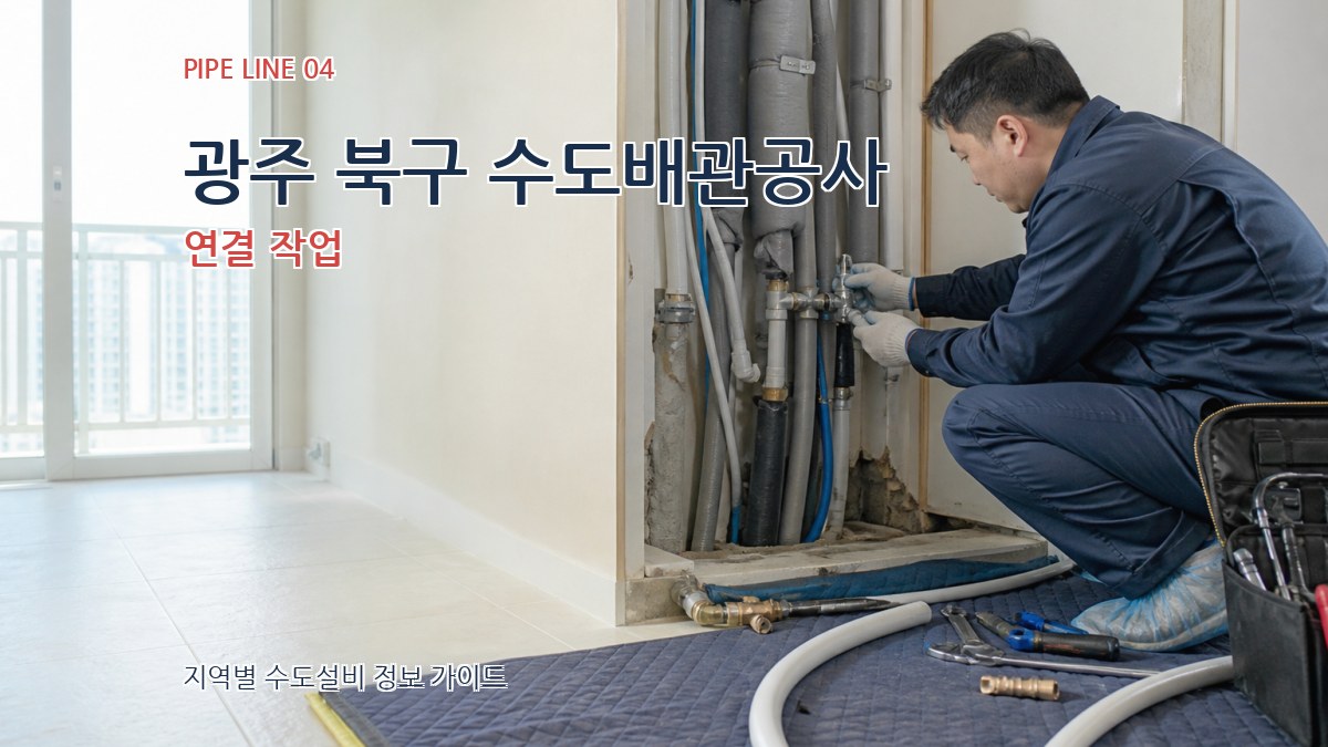 광주 북구 수도배관공사 연결 작업