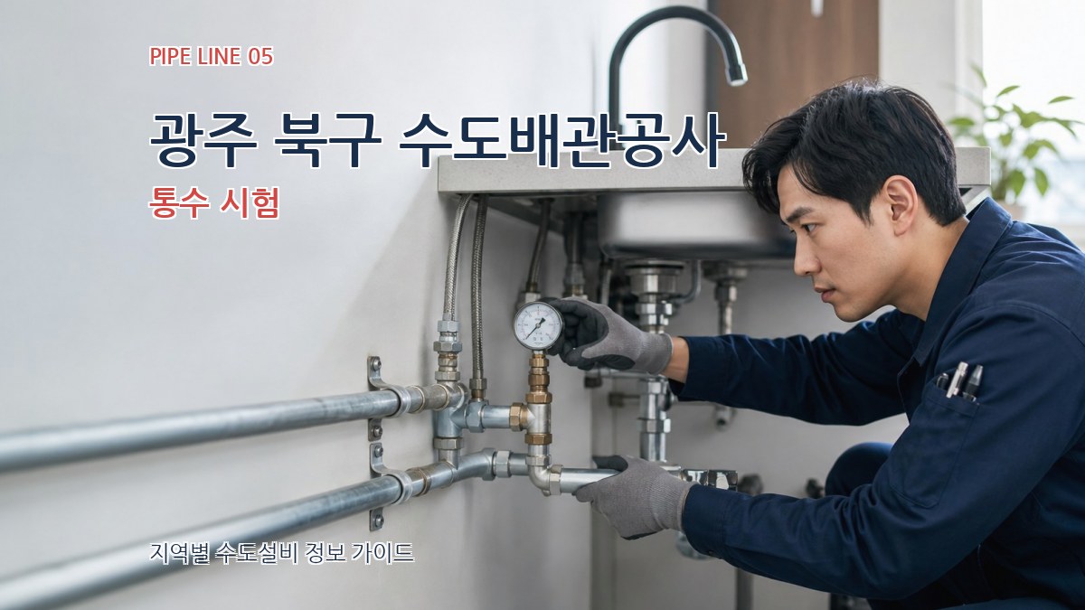 광주 북구 수도배관공사 통수 시험