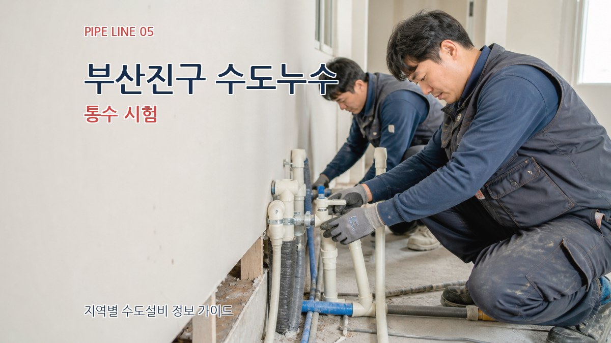 부산진구 수도누수 통수 시험
