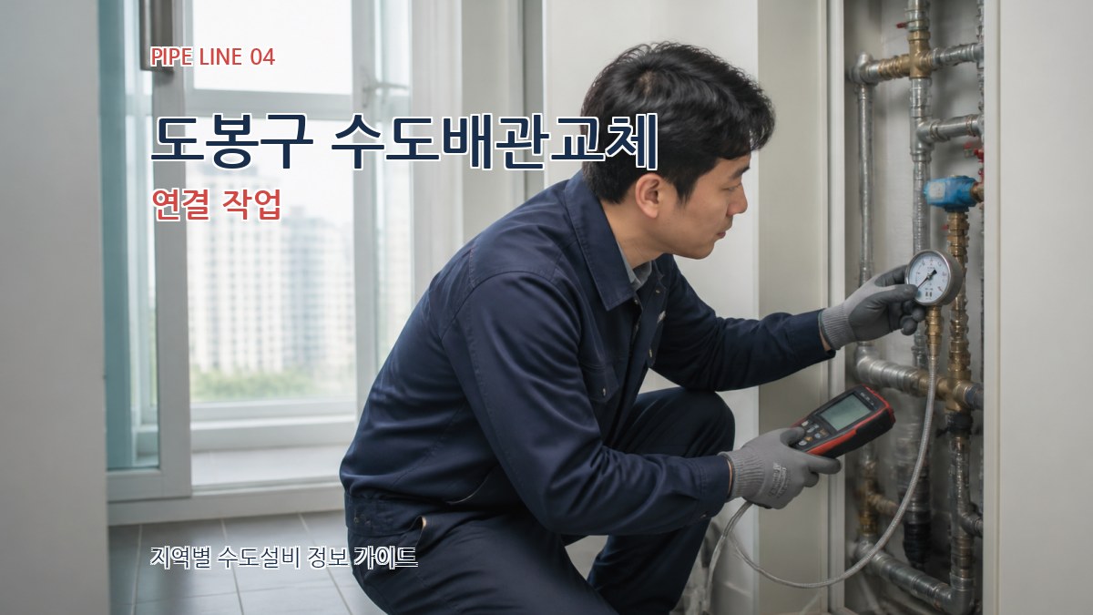 도봉구 수도배관교체 연결 작업