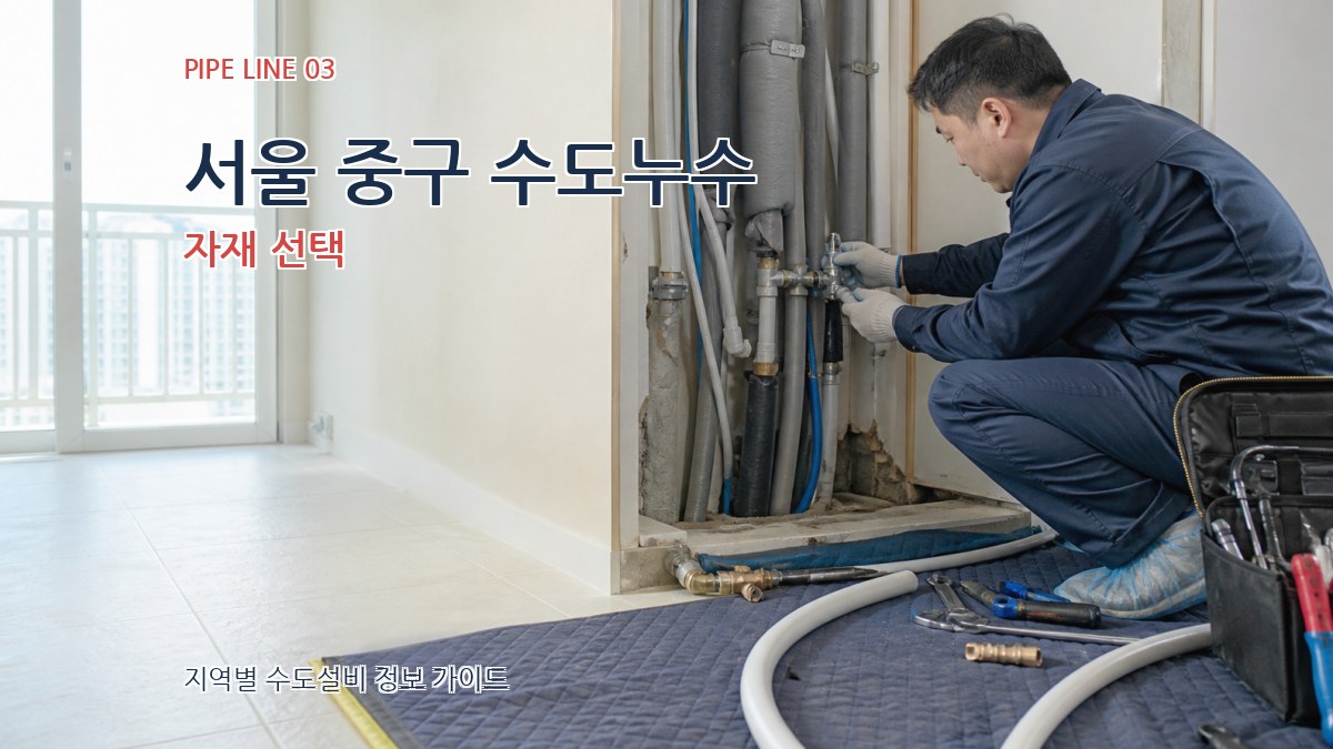 서울 중구 수도누수 자재 선택