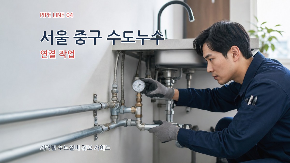 서울 중구 수도누수 연결 작업