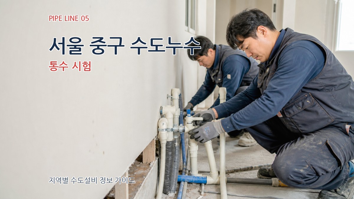 서울 중구 수도누수 통수 시험