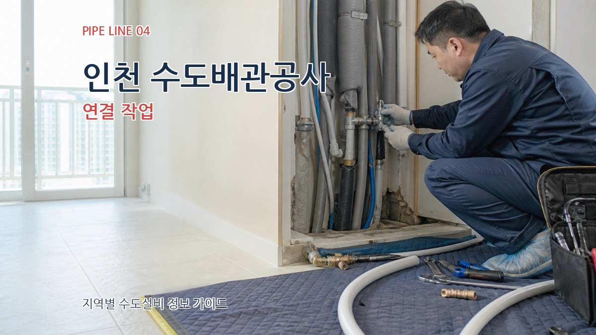 인천 수도배관공사 연결 작업