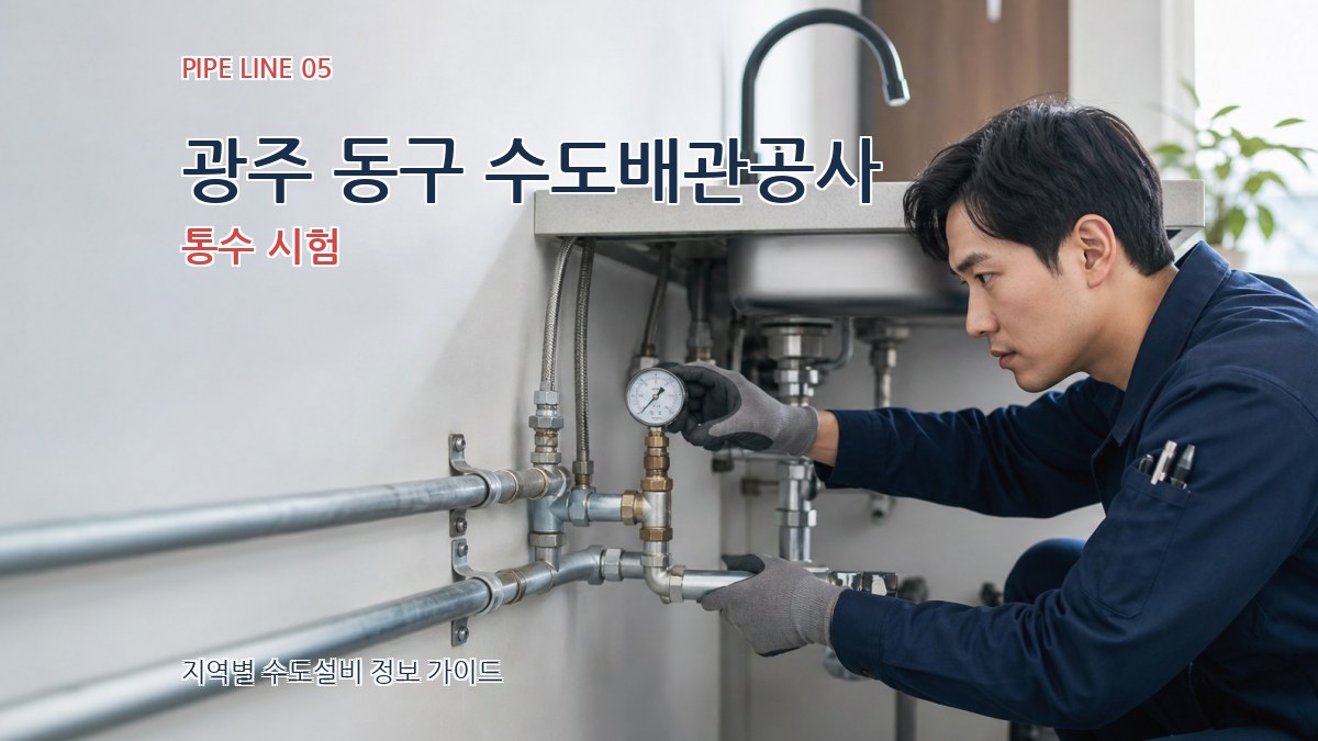 광주 동구 수도배관공사 통수 시험