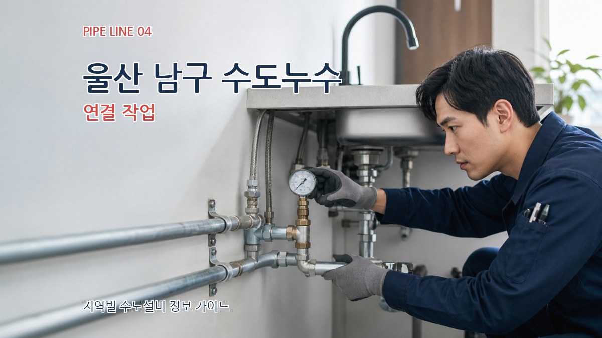 울산 남구 수도누수 연결 작업