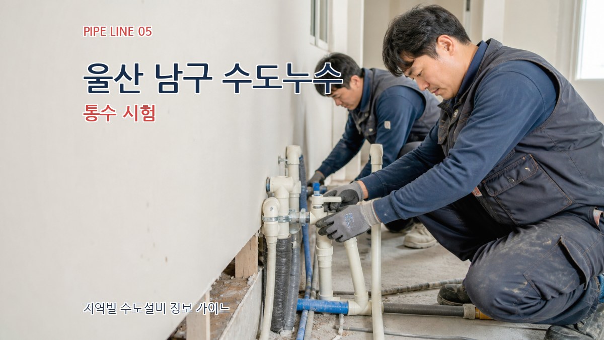 울산 남구 수도누수 통수 시험