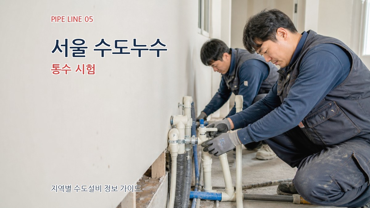 서울 수도누수 통수 시험