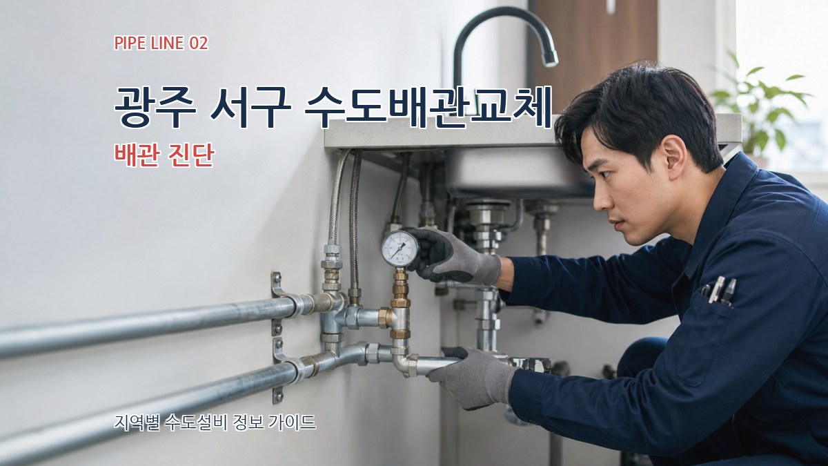 광주 서구 수도배관교체 배관 진단
