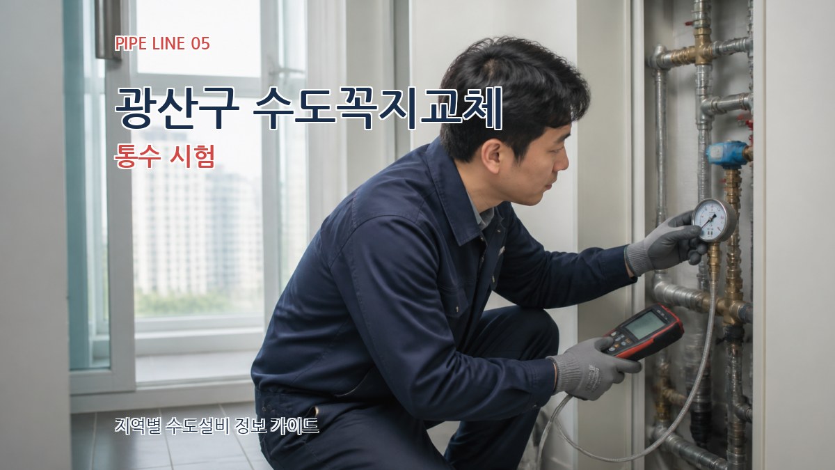 광산구 수도꼭지교체 통수 시험