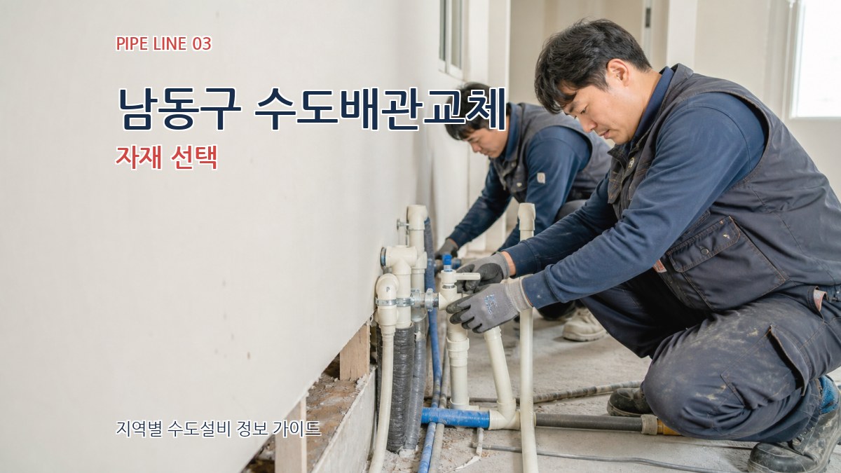 남동구 수도배관교체 자재 선택
