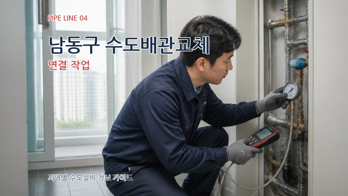 남동구 수도배관교체 연결 작업