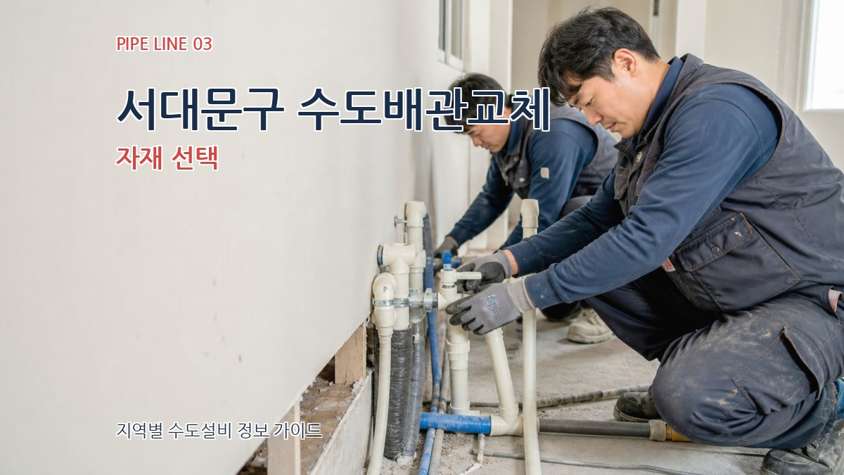 서대문구 수도배관교체 자재 선택