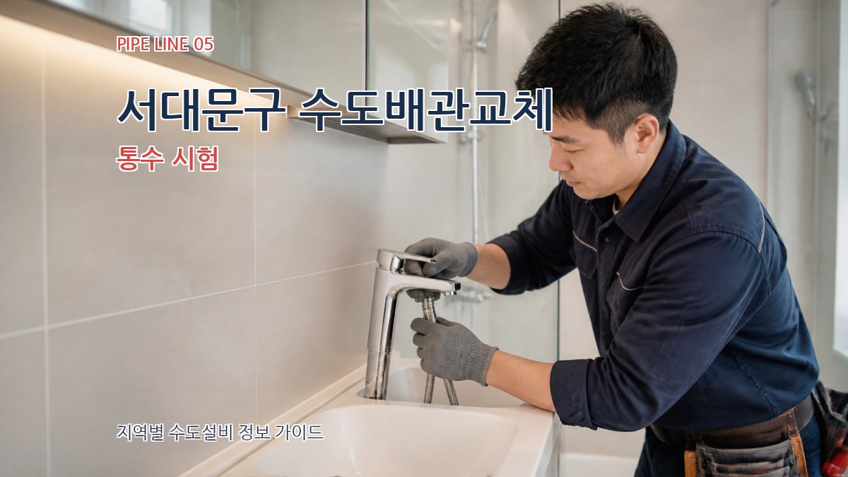 서대문구 수도배관교체 통수 시험