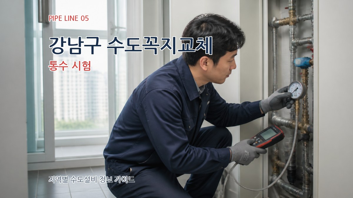 강남구 수도꼭지교체 통수 시험