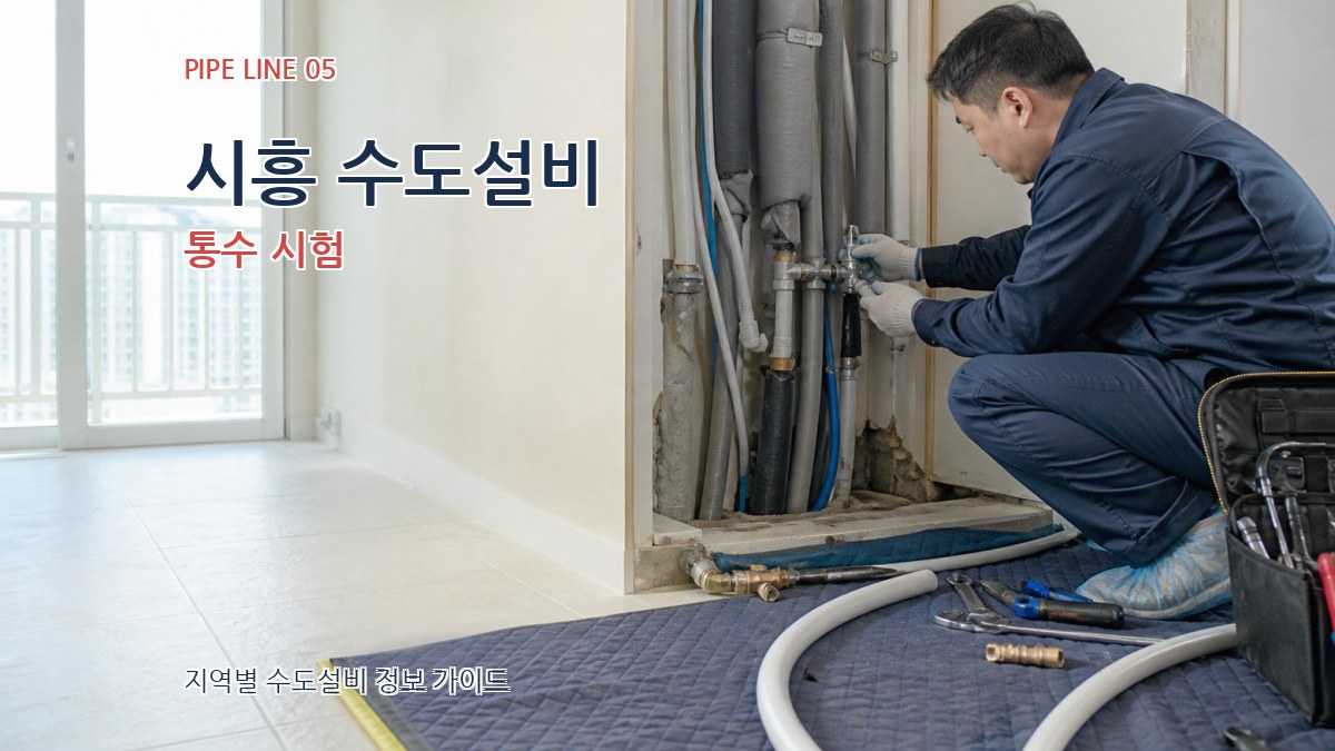 시흥 수도설비 통수 시험