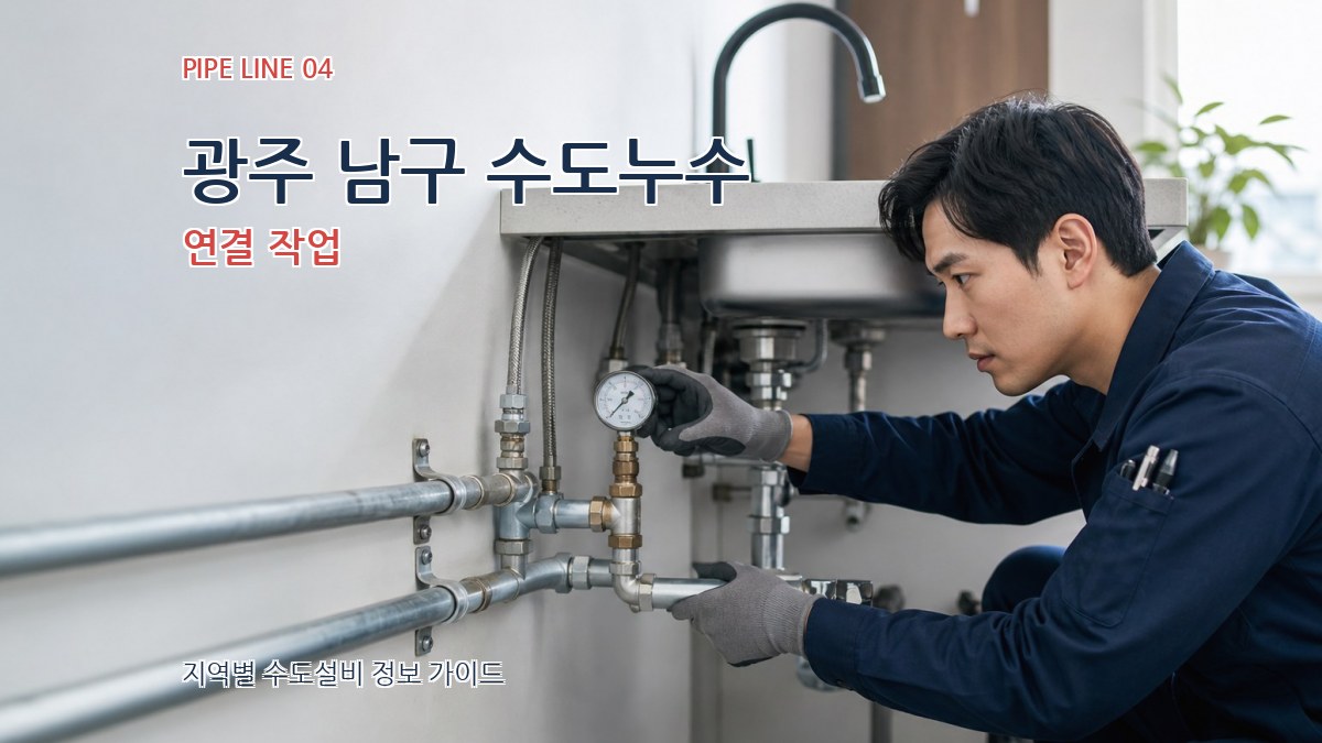광주 남구 수도누수 연결 작업
