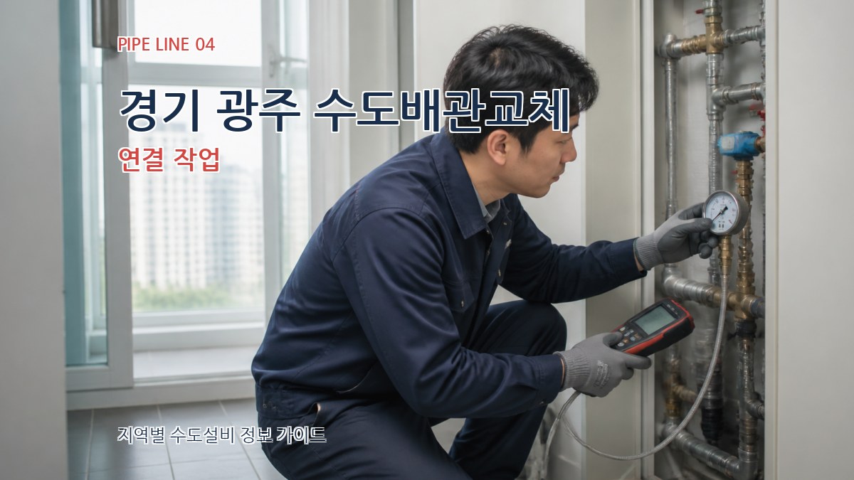 경기 광주 수도배관교체 연결 작업