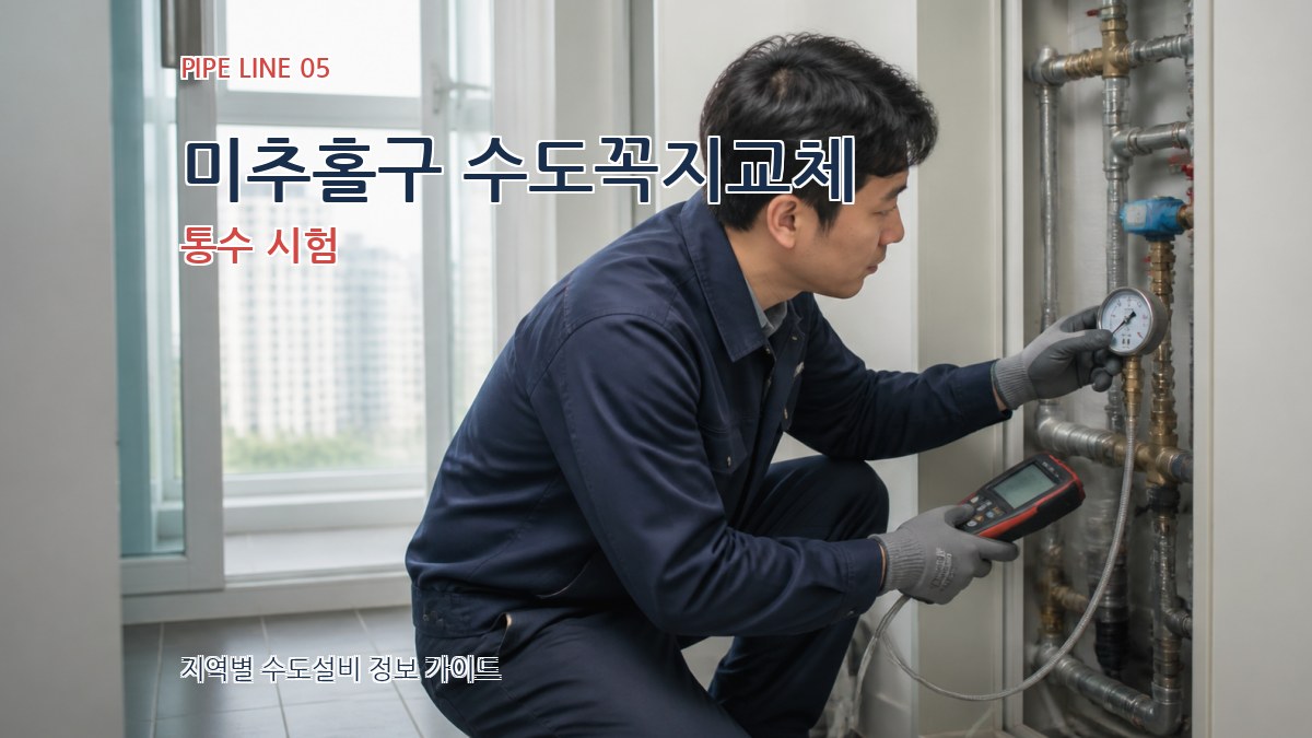 미추홀구 수도꼭지교체 통수 시험