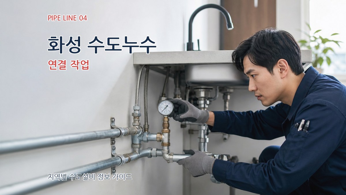 화성 수도누수 연결 작업