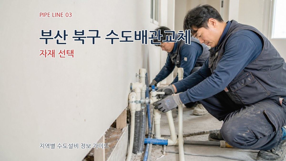 부산 북구 수도배관교체 자재 선택