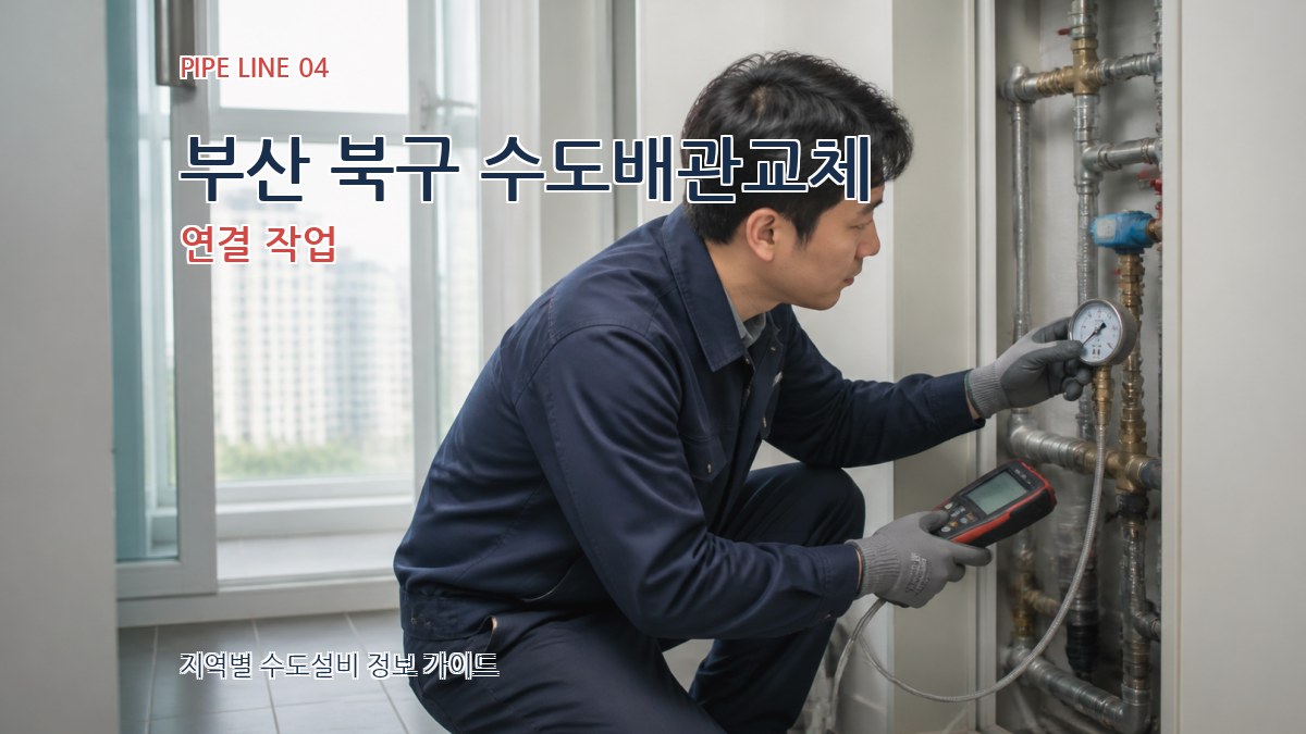 부산 북구 수도배관교체 연결 작업
