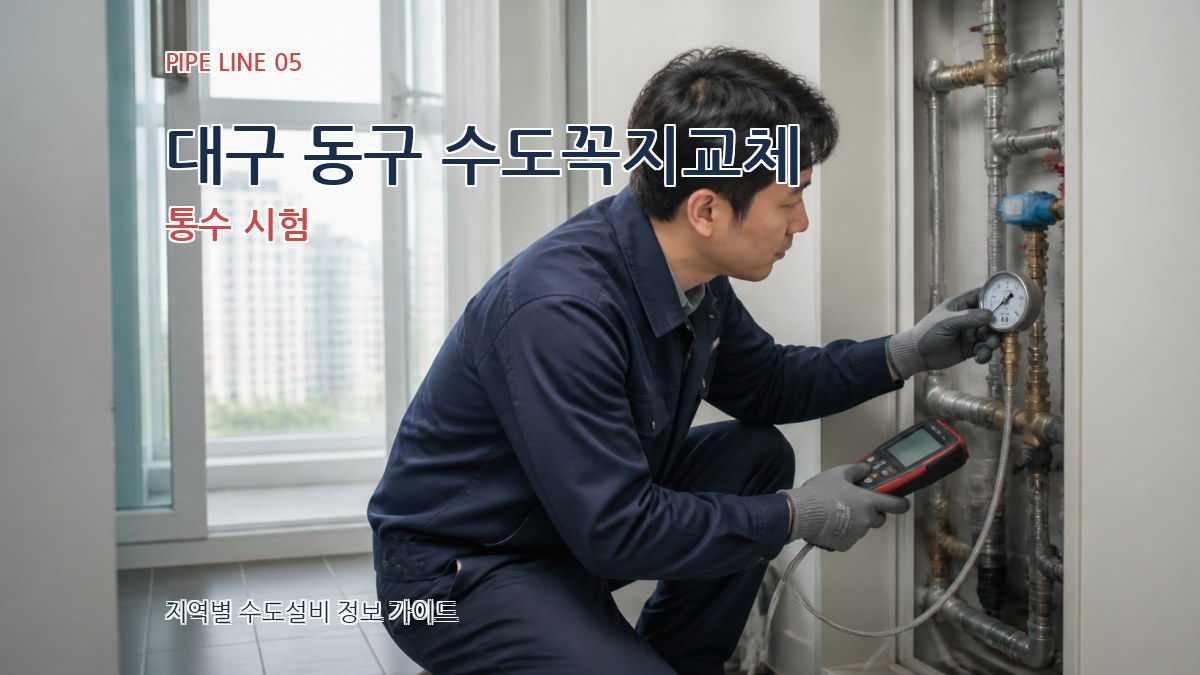 대구 동구 수도꼭지교체 통수 시험