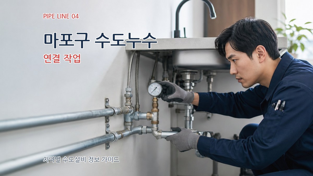 마포구 수도누수 연결 작업