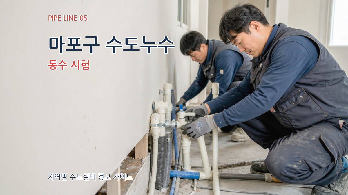 마포구 수도누수 통수 시험