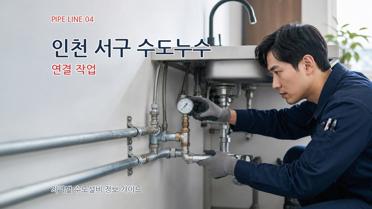 인천 서구 수도누수 연결 작업