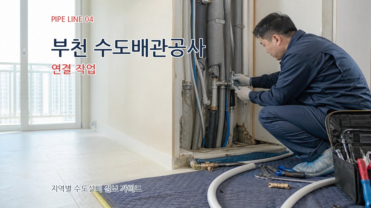 부천 수도배관공사 연결 작업