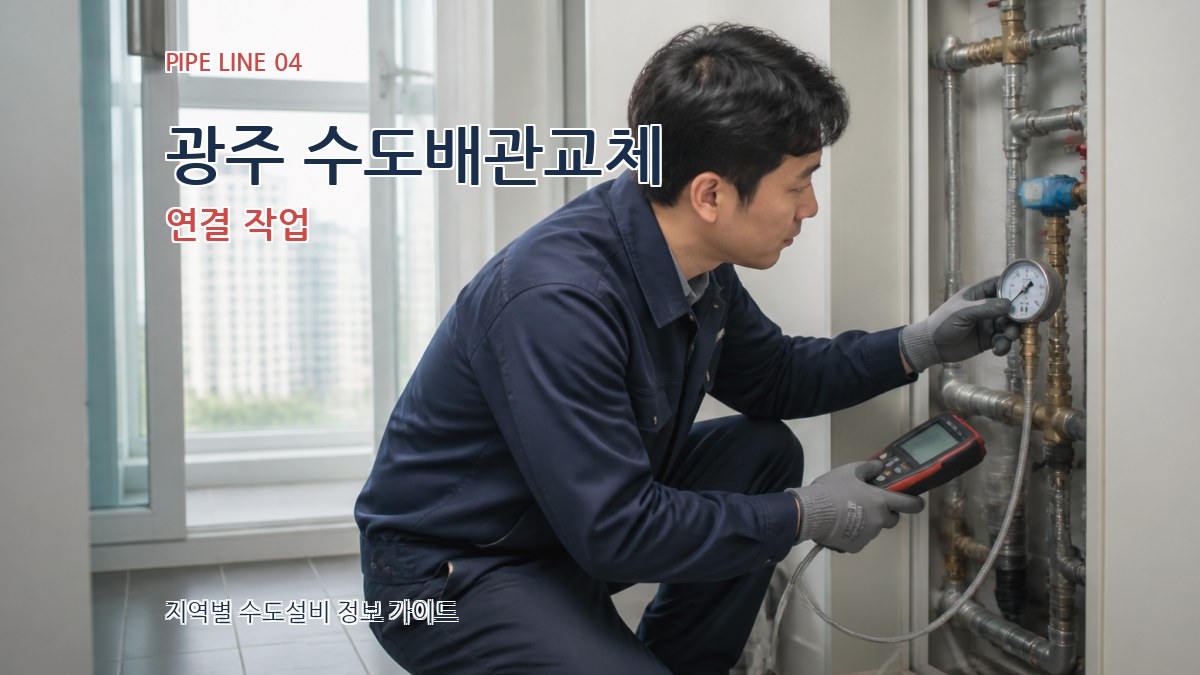 광주 수도배관교체 연결 작업