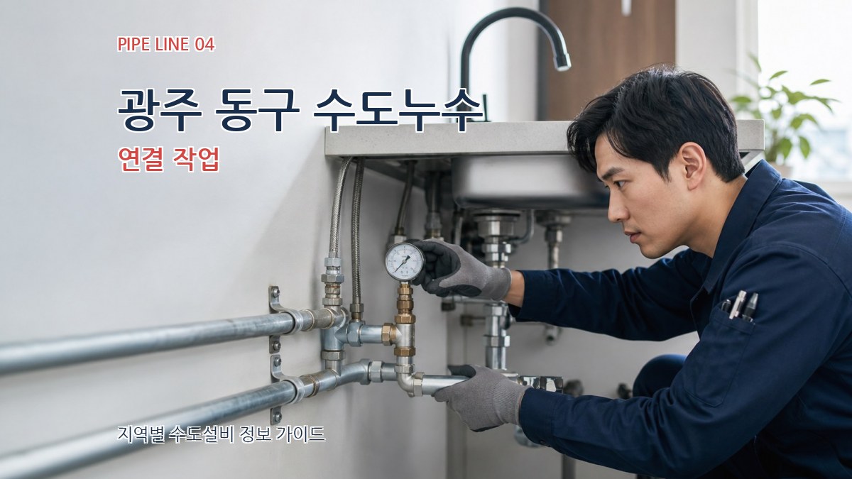 광주 동구 수도누수 연결 작업